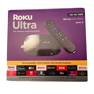 Roku Ultra – NEW IN BOX – Ultimate Streaming Player (4K/HDR/Dolby Atmos)